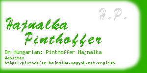 hajnalka pinthoffer business card